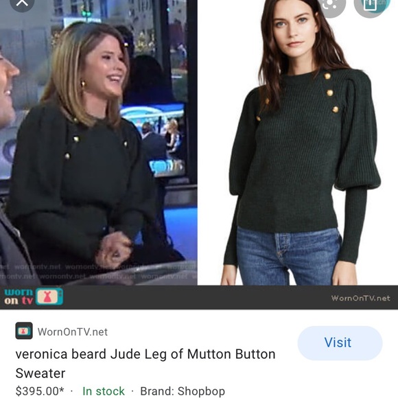Veronica Beard green sweater - Picture 2 of 5